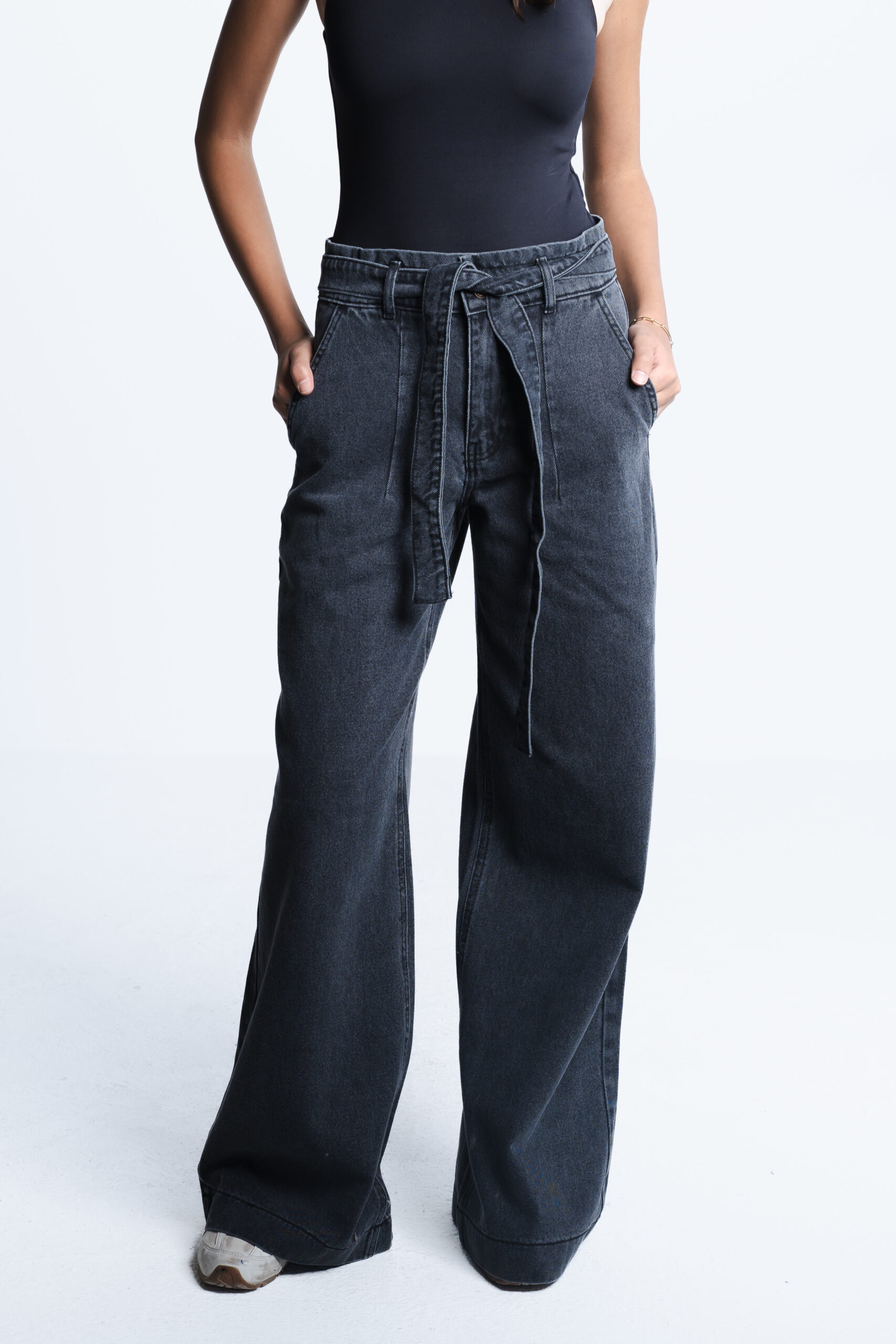 MAK09050 WP-011 WIDE LEG BELT LIGHT GREY - Image 1