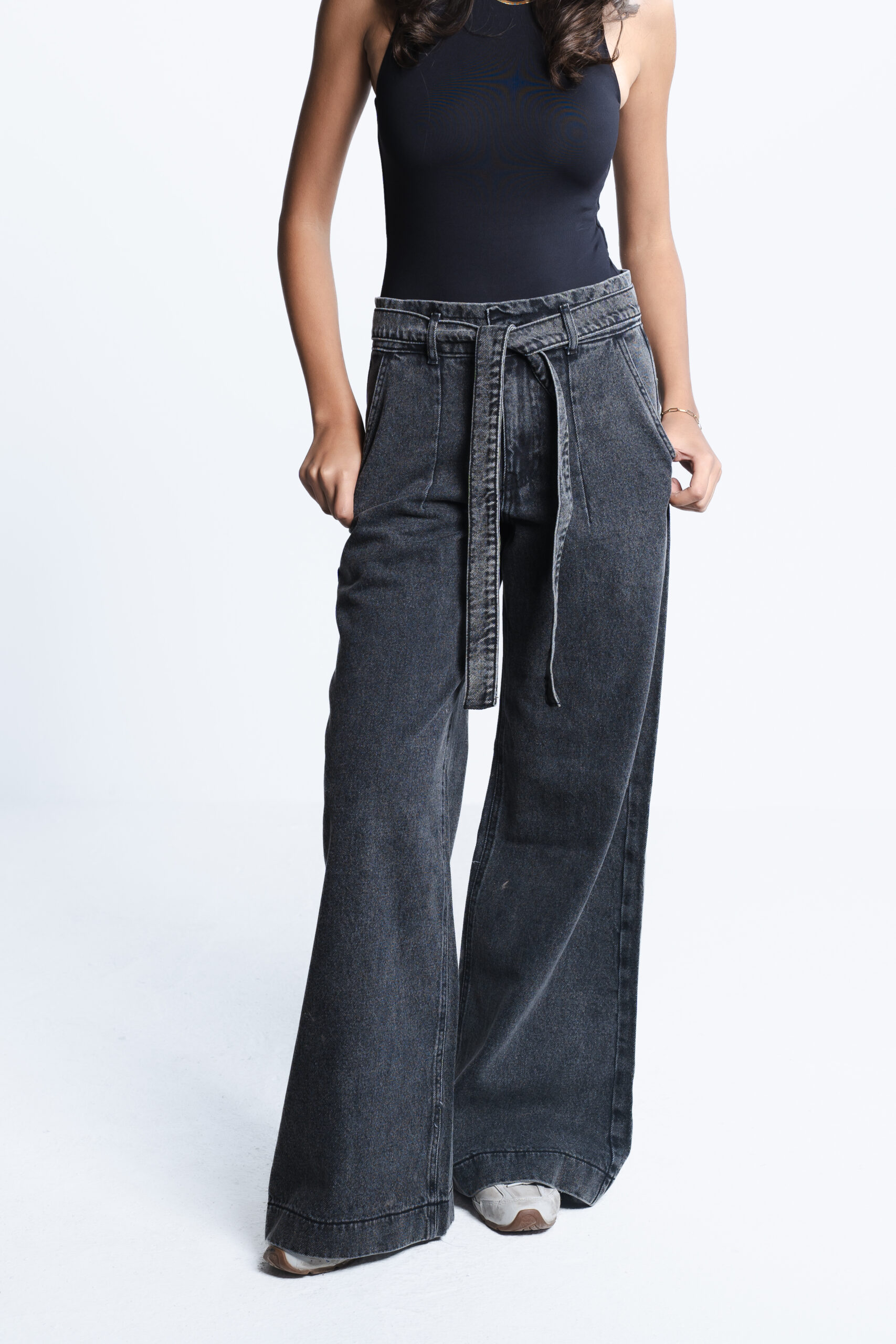 MAK09075 WP-012 WIDE LEG BELT GREY - Image 1