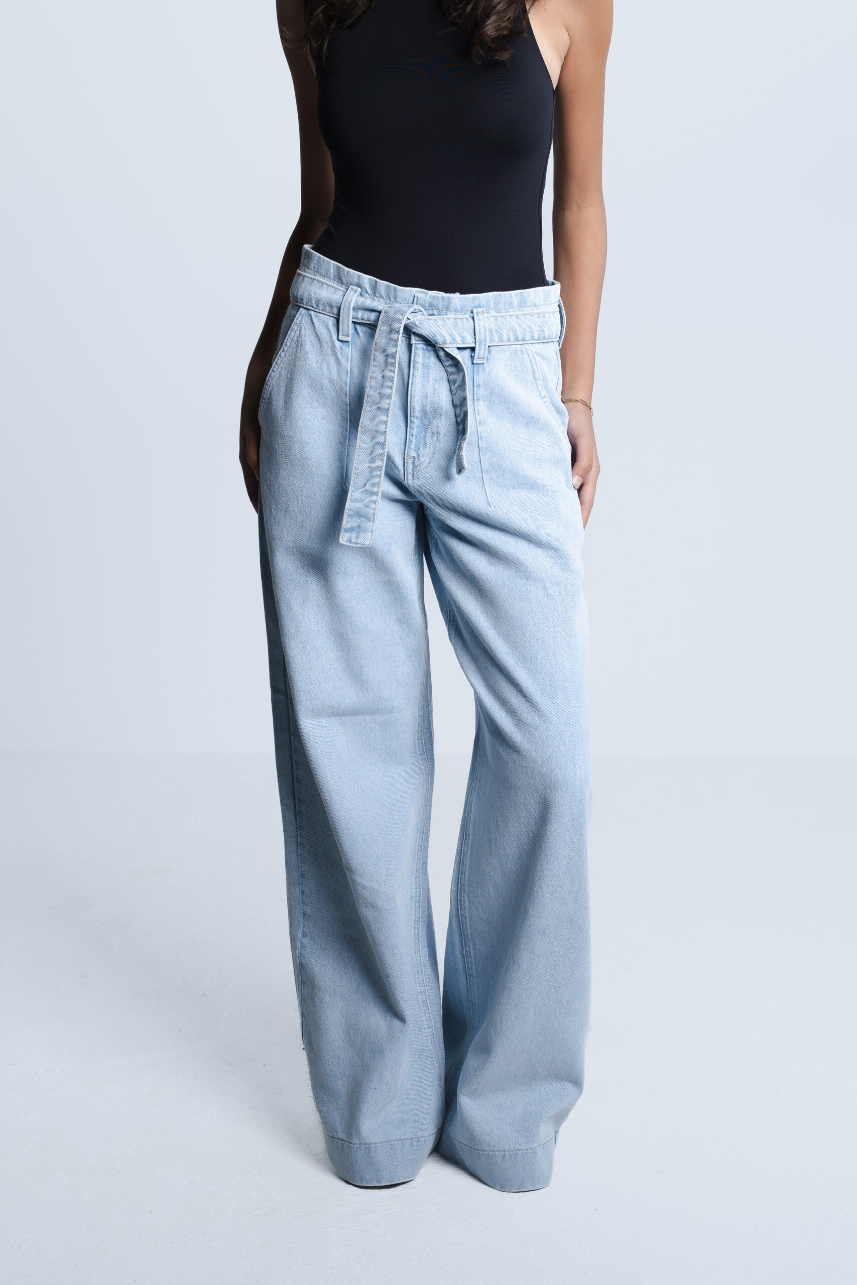 MAK09098 WP-008 WIDE LEG BELT LIGHT BLUE - Image 1