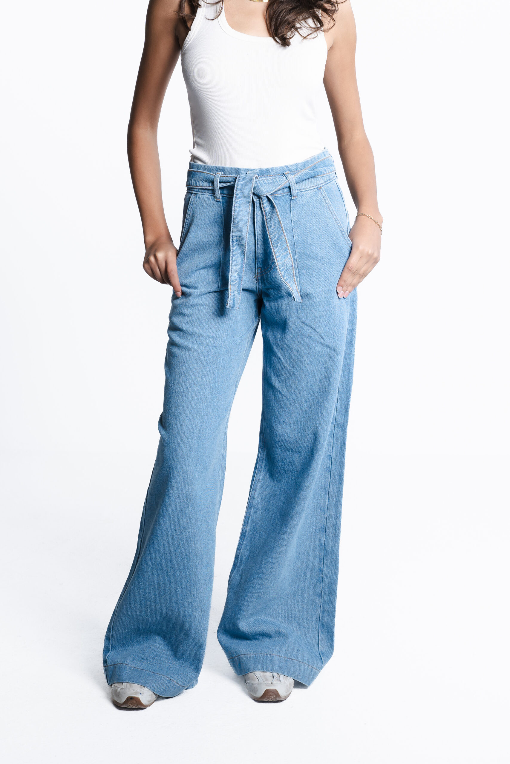 MAK09106 WP-009 WIDE LEG BELT MID BLUE - Image 1